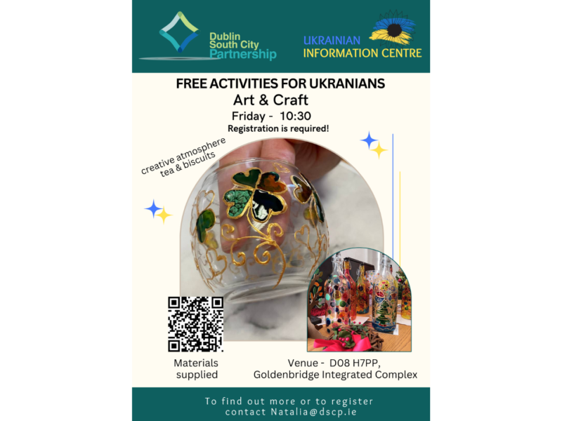 Free activities for Ukrainians every Week, Dublin South City Partnership